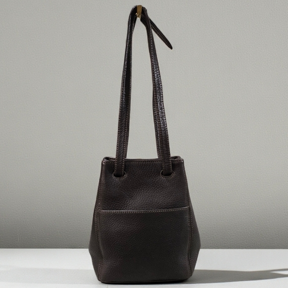 Coach 1997 Sonoma Italy Drawstring Natural Grain Chocolate Leather Shoulder Bag - Picture 2 of 16